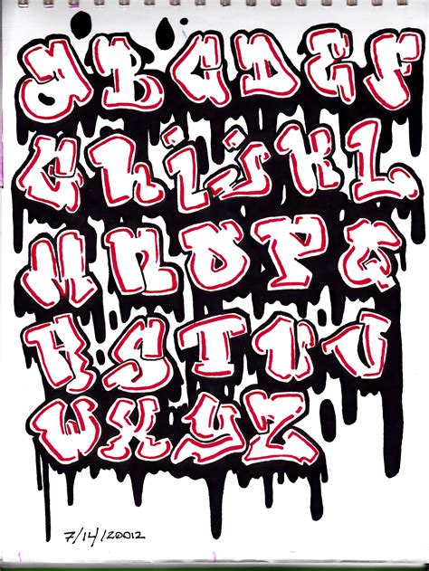 awesome graffiti alphabet fonts.